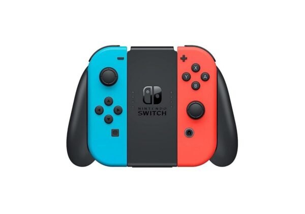 NINTENDO SWITCH OLED Modell Konsole schwarz neon-blau-rot Handheld Spielekonsole – Bild 6