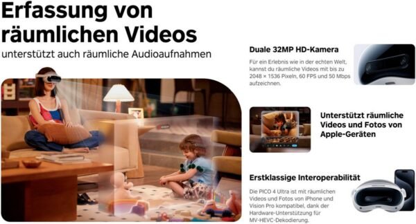 PICO PICO 4 Ultra inkl. Motion Tracker Virtual-Reality-Brille – Bild 6