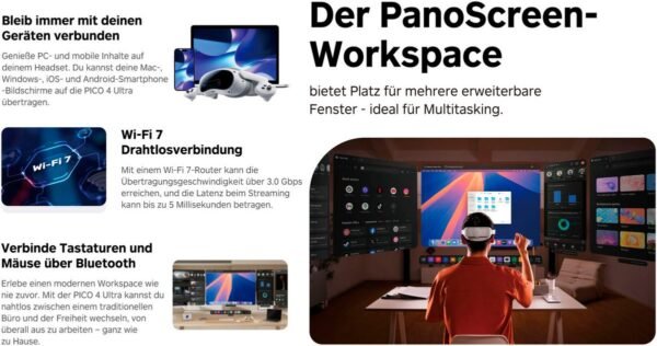 PICO PICO 4 Ultra inkl. Motion Tracker Virtual-Reality-Brille – Bild 5